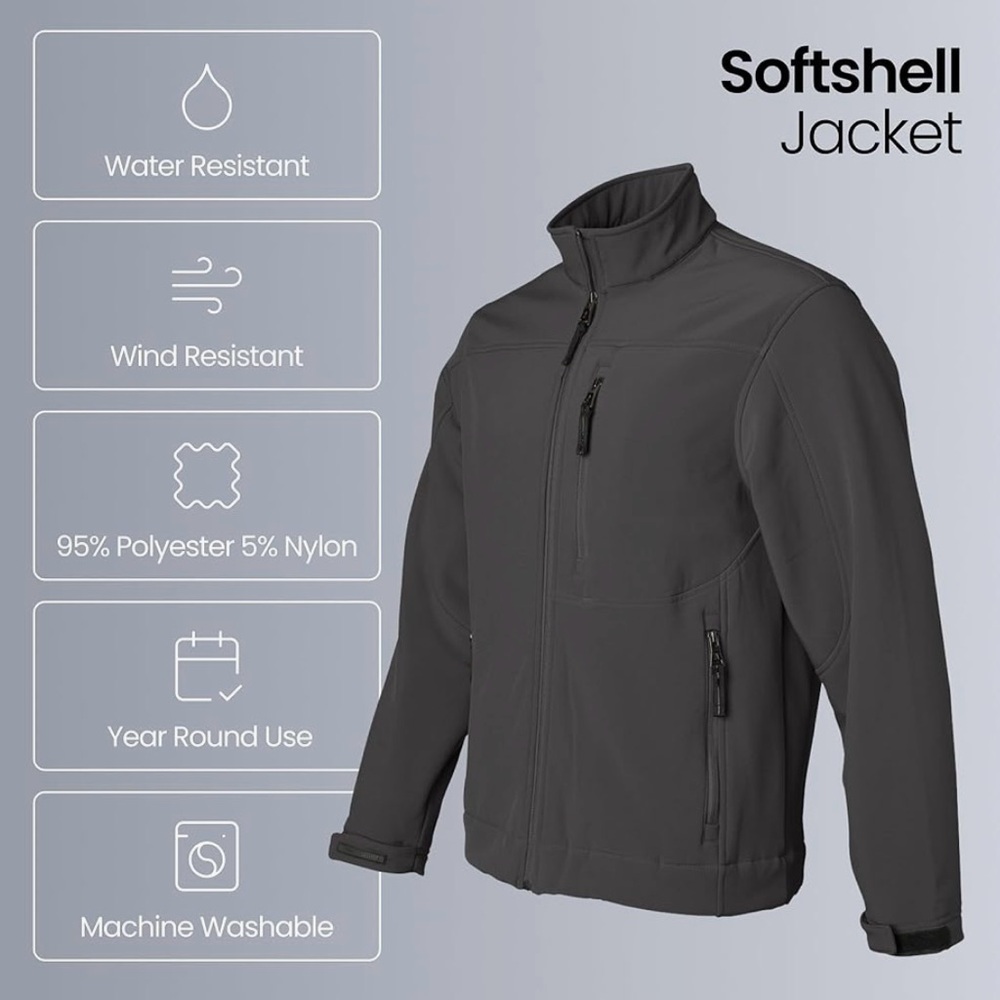 Izod Black Performance Jacket with Stand-Up Collar and Slim Fit - Picture 5 of 7